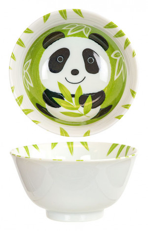 Bowl 5" Green Bamboo W/panda