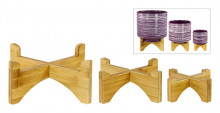 Bamboo Pot Stands S/3