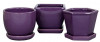 ~ceramic Pots Asst  Purple