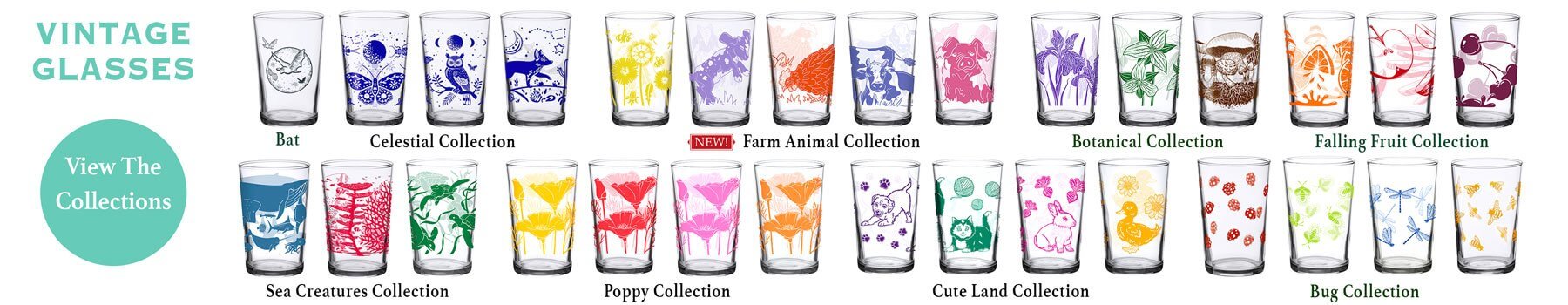 Vintage Juice Glasses by Down To Earth