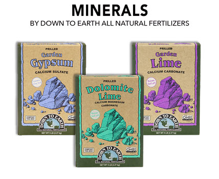 Minerals - Down To Earth Fertilizer - Wholesale Garden Minerals OMRI Listed