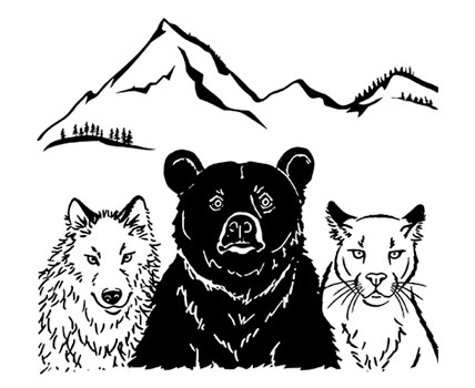 Trio- Wildlife Design - clothing apparel, clothing accessories