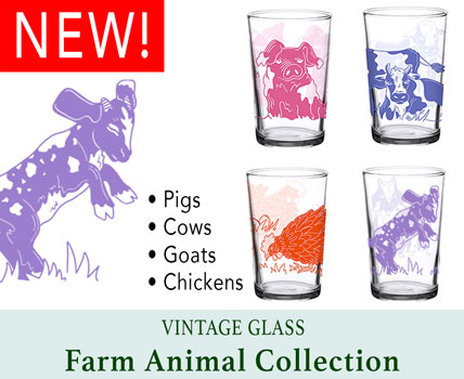 New! Farm Animals - Clothing accessories, Apparel, Tote Bags, Glassware