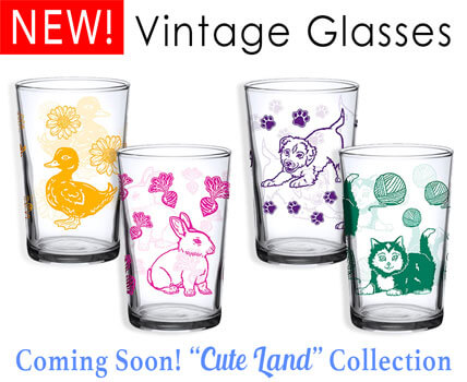 Vintage Glasses- New! Cute Land