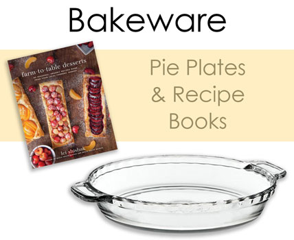 Bakeware -Pie Plates and recipe books