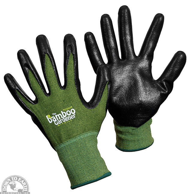 bamboo nitrile gardening gloves