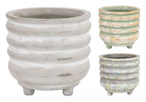 Cement Footed Pot Asstorted