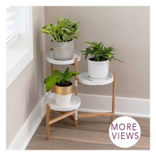 Plant Stand 3 Tier White Trays