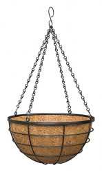 Hanging Basket Modern 14" Blk