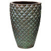 Rustic Waffle Urn Green S/2 - Tall Planters - Outdoor Planters